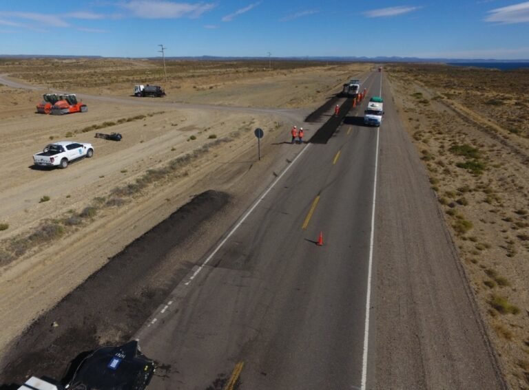 Avanza la repavimentación del tramo Caleta-Comodoro de la Ruta Nacional N°3