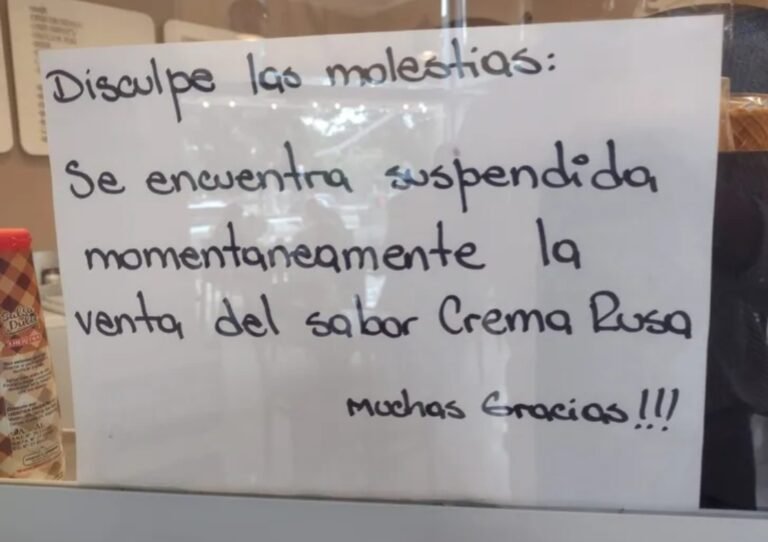 Una heladería dejó de vender crema rusa por la guerra
