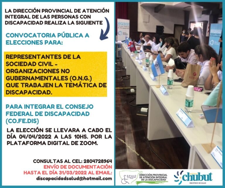 Invitan a integrar el Consejo Federal de Discapacidad