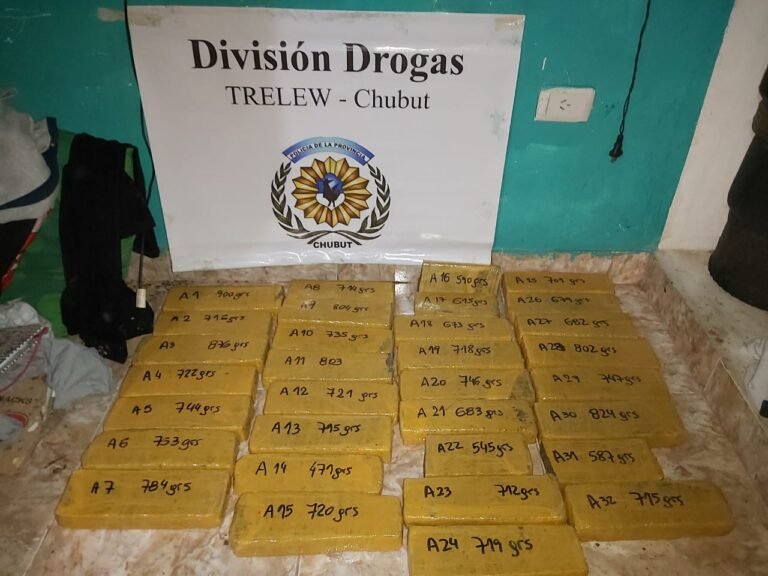 Arcioni calificó el operativo de drogas realizado como el “más importante de la historia de la Provincia”