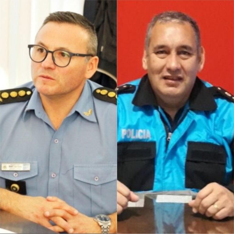 César Brandt y Juan Cruz Campos en la cúpula policial de la provincia