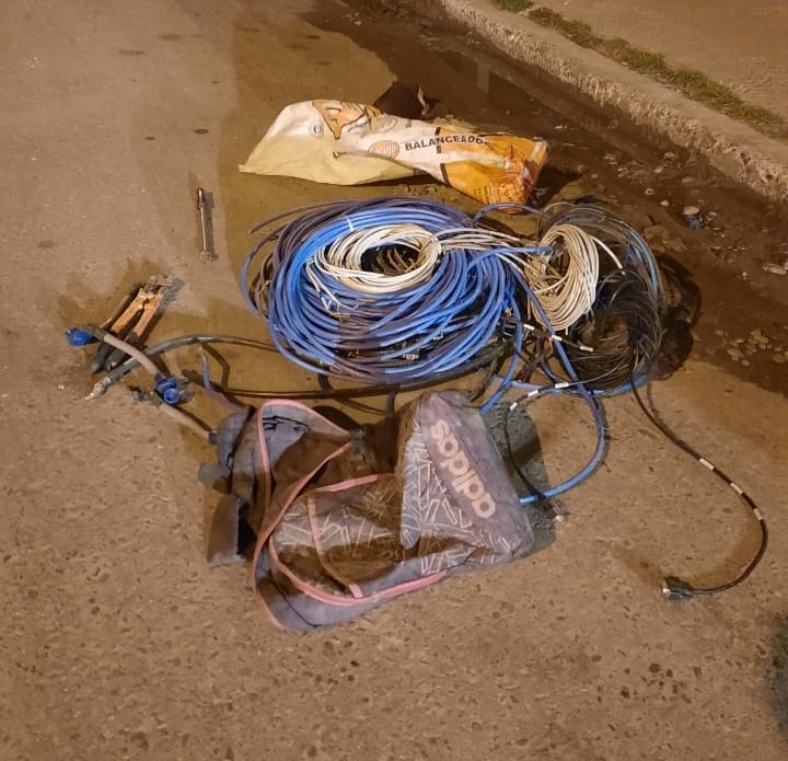 Descubierto por las cámaras tras robar cables de una antena telefónica