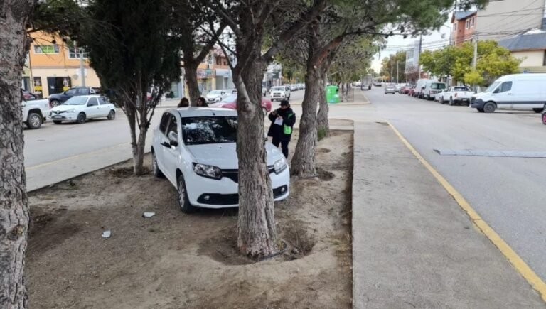 Choque en Av. Portugal: Un auto terminó sobre un boulevard