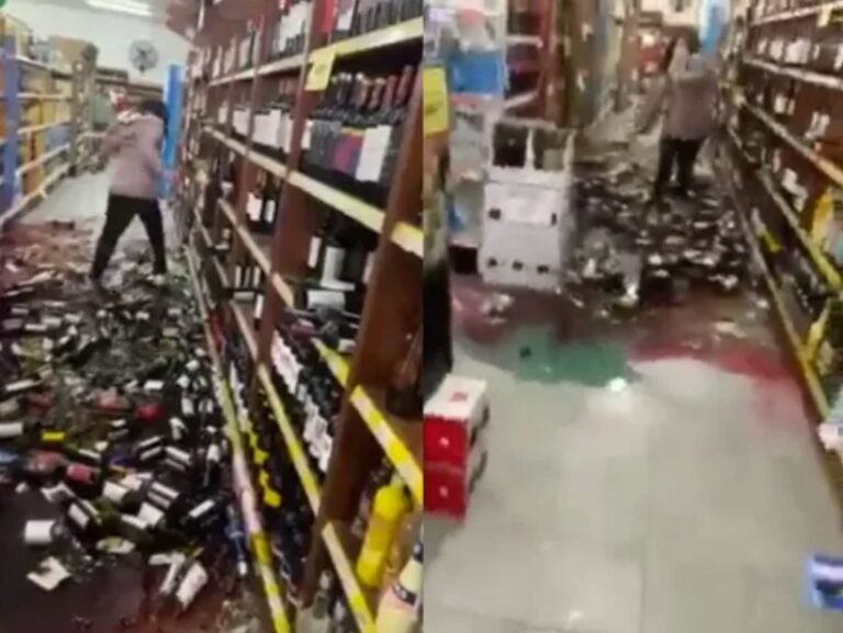 La despidieron, fue a reclamar una deuda y destruyó la góndola de vinos