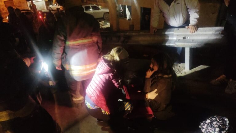 Vuelco con una mujer lesionada