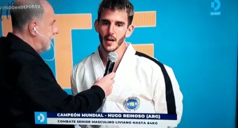 El comodorense Hugo Reinoso salió campeón en el Mundial de Taekwondo