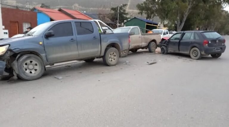 Choque múltiple sobre la avenida Tehuelche