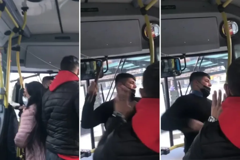 Un chofer atacó con un palo a un pasajero y recibió una patada voladora