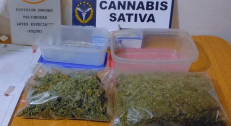 Los pararon en un control y encontraron que llevaban 1600 dosis de marihuana