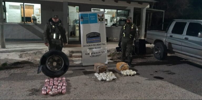 Dos detenidos por trasladar más de 14 kg. de marihuana con destino final Comodoro Rivadavia