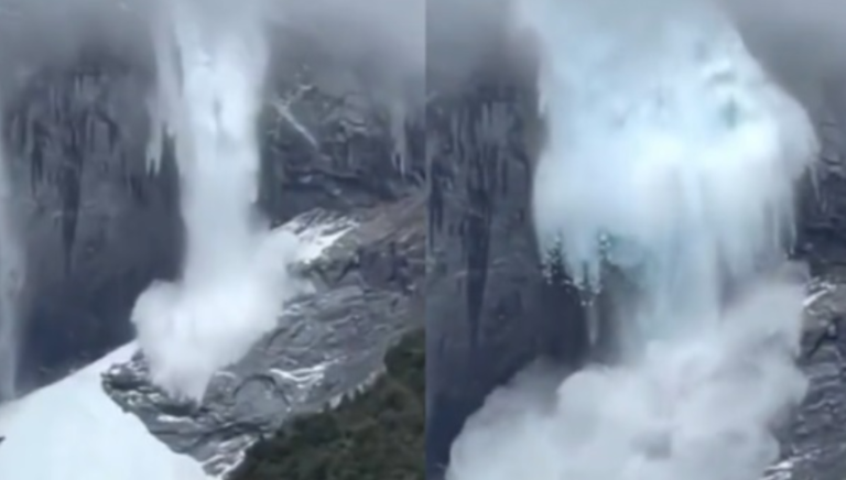 Por las altas temperaturas se desprendió parte de un atractivo glaciar chileno