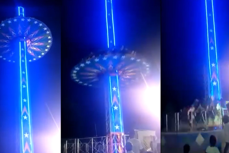 Un juego mecánico cayó desde 24 metros y hubo cerca de 20 heridos