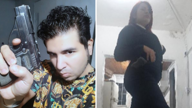 Se revelaron fotos del atacante de Cristina y su novia posando con el arma