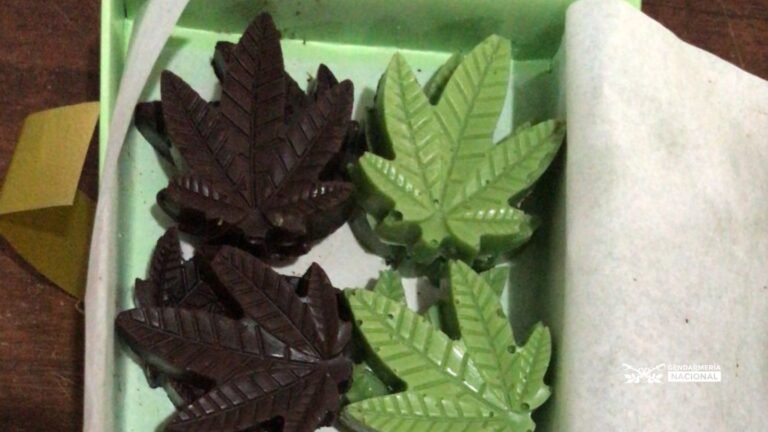 Descubren 10 cajas con chocolates rellenos de marihuana