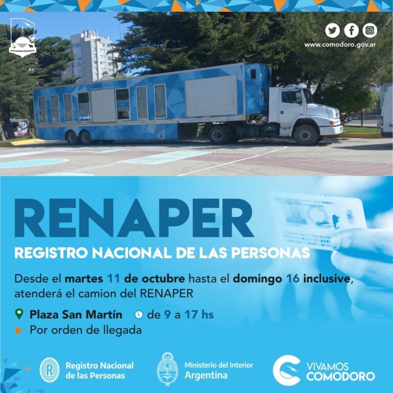 El camión de DNI estará en la plaza San Martín