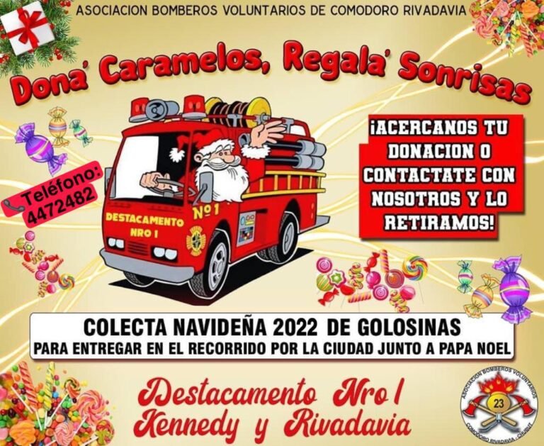 Vuelve Papa Noel junto a los bomberos