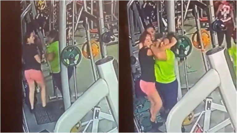 Discutieron en el gimnasio, se fueron a las piñas y quedó todo grabado