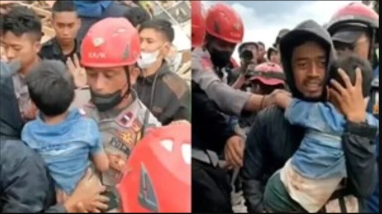 Rescatan con vida a un nene que pasó dos días bajo los escombros tras un terremoto