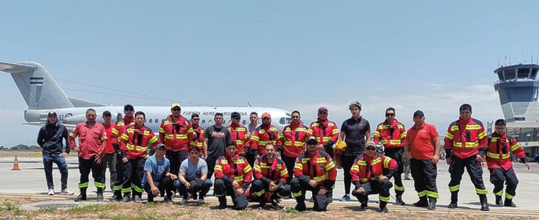 Brigadistas chubutenses viajaron a Salta para combatir incendios forestales