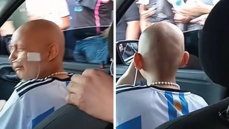 Padece cáncer, festejó el triunfo de la Selección y fue ovacionada en el Obelisco