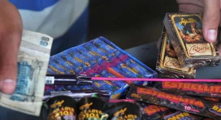 Menores vendían fuegos artificiales en la vía pública