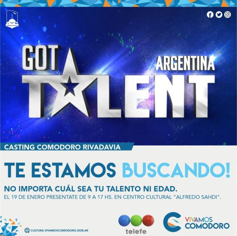 Comodoro será sede de Got Talent Argentina