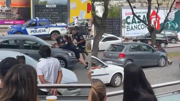 Se llevó a los policías “puestos” luego de negarse a parar en un control