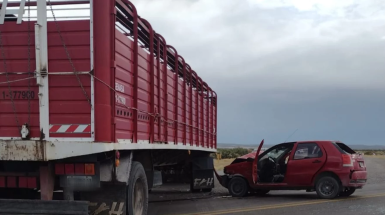 Ruta 25: un auto chocó contra un camión y hubo heridos graves