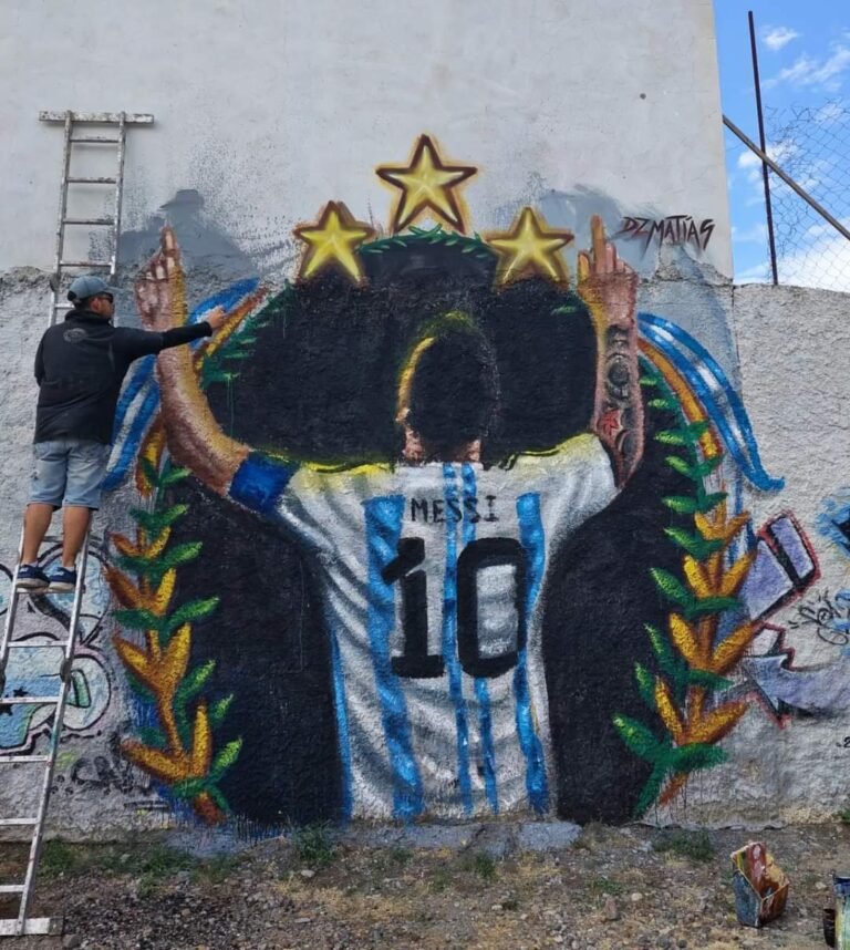 Comodoro tiene un mural dedicado a Messi