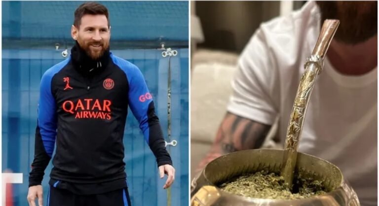 Messi, fanático del mate: mostró su nueva bombilla con tres estrellas y una Copa del Mundo