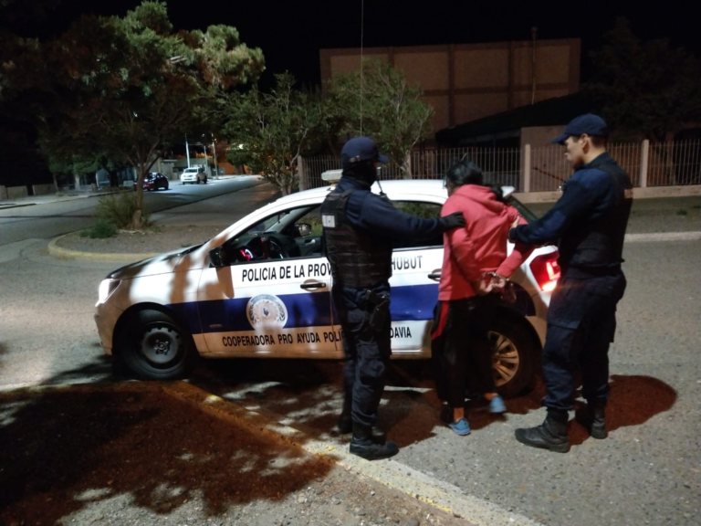 Discutía con su pareja en la vía pública y le lanzó una piedra a una vidriera