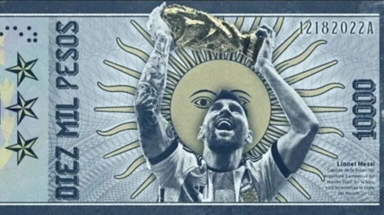 Gobierno analiza sacar un billete de $10.000 con la cara de Messi