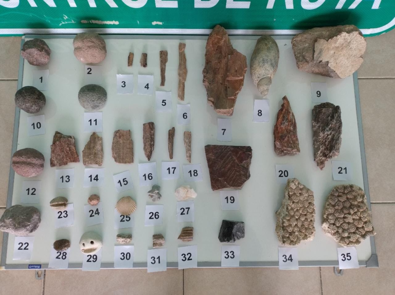 Viajaba con varias piezas arqueológicas en el interior de su vehículo