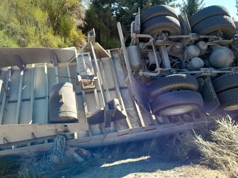 Grave accidente de un camión chileno en la ruta nacional 40