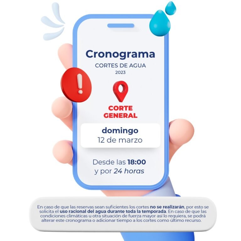 Corte de agua por 24 horas