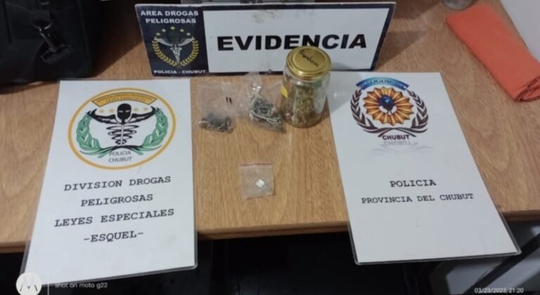 Interceptaron a dos personas con éxtasis, LSD, hongos alucinógenos y cannabis 