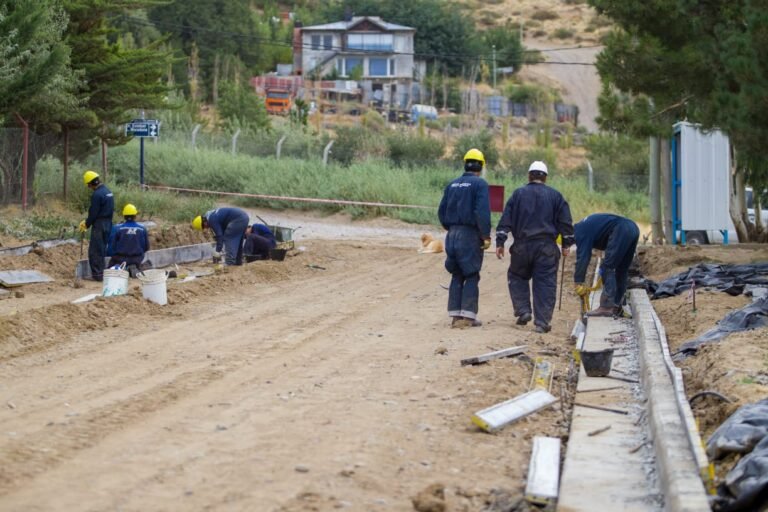 Avanzan las obras de cordón cuneta en Bella Vista Sur