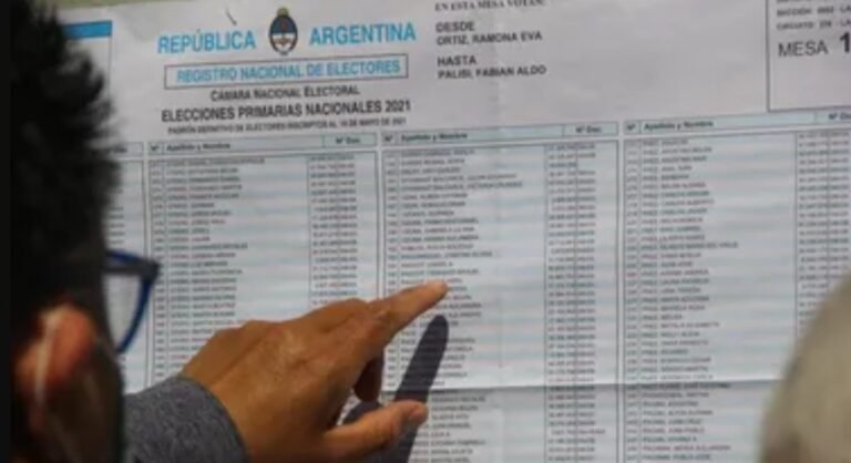 Se podrá consultar el padrón electoral provisorio hasta el 30 de noviembre