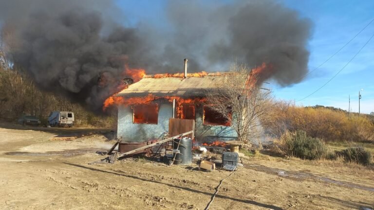 Pérdidas totales al incendiarse una vivienda