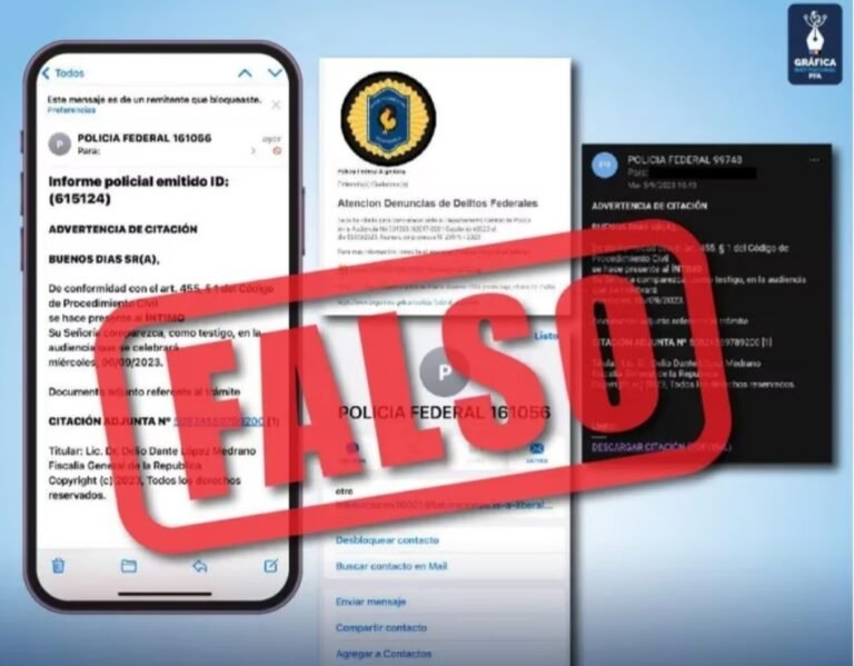 Alertan por una nueva estafa digital que involucra a la Policía Federal, infecta tu compu y roba tus datos