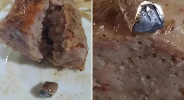 Comían un asado y encontraron una bala dentro de un chorizo