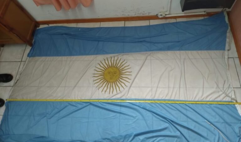 Robó la bandera argentina del Municipio y su madre la devolvió