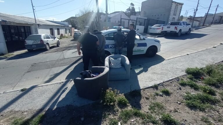 Los agarraron llevándose sillones de una muebleria