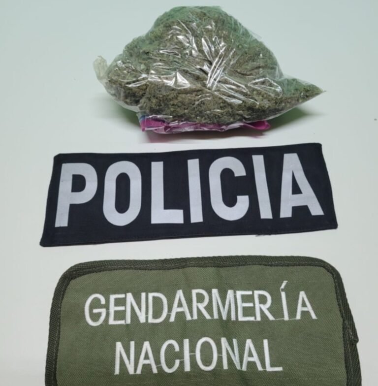 Interceptaron un colectivo: Pasajero viajaba con una bolsa de marihuana