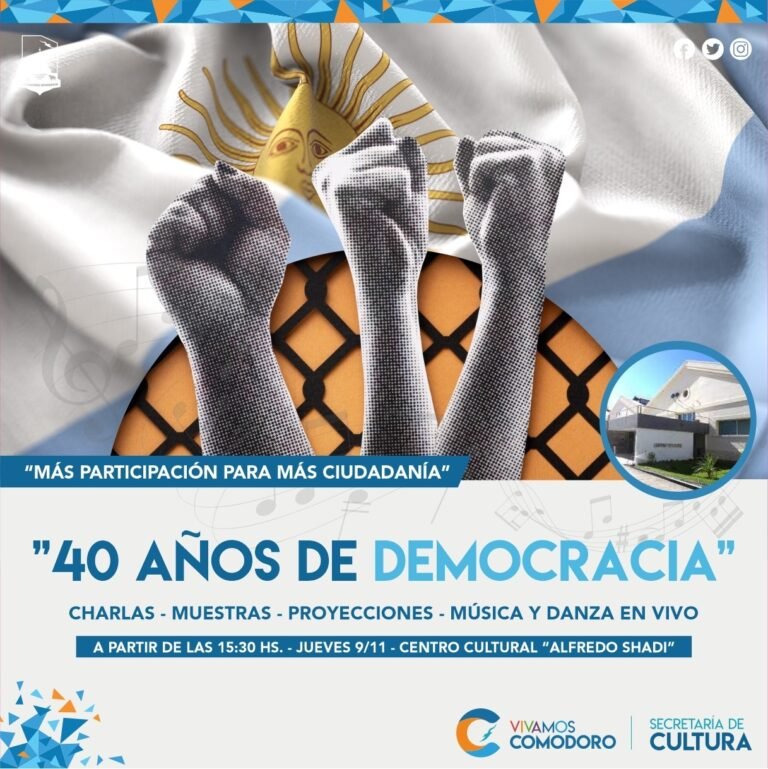 Invitan a participar de la jornada “40 años por la Democracia”