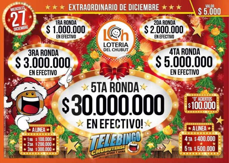 El Telebingo Chubutense sorteará más de 42 millones de pesos para fin de año
