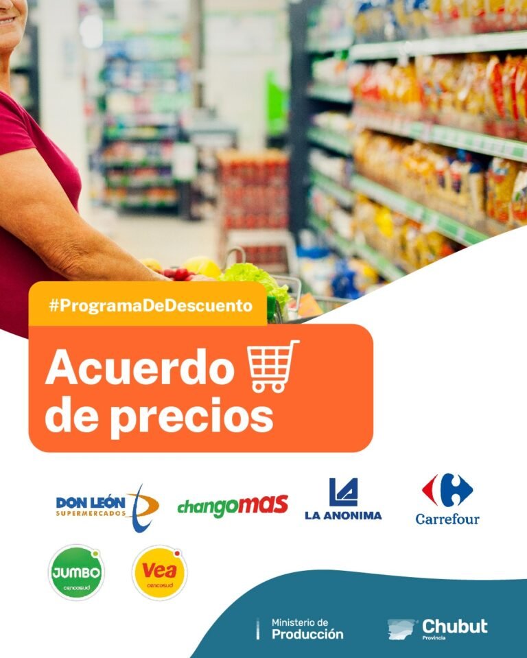 El Gobierno del Chubut renueva el acuerdo de precios con supermercados