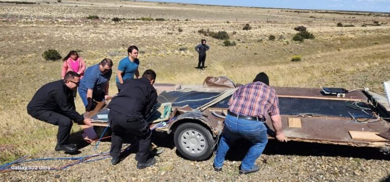 Rescataron a una familia chilena tras un accidente en Ruta 3