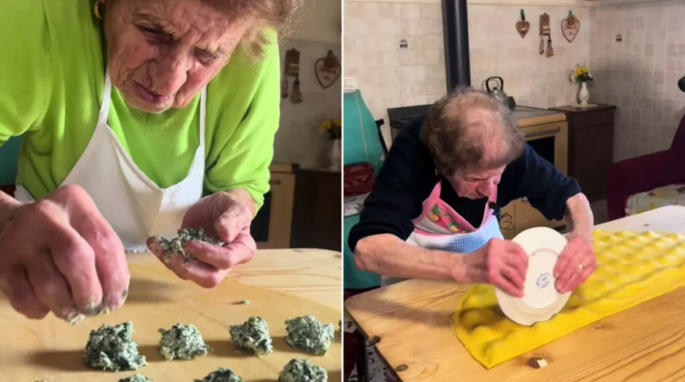 La nona que la rompe en TikTok: tiene 88 años y es furor por su técnica para cocinar ravioles caseros