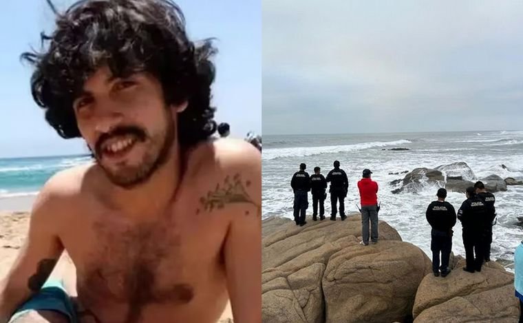 Buscan en Chile a un argentino que desapareció cuando se tiró al mar para rescatar a su primo
